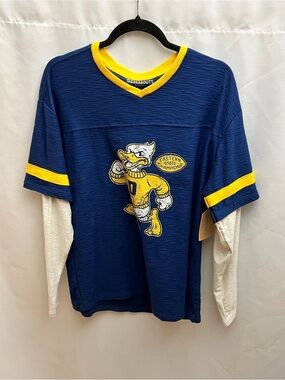 NWT Thereabouts Boys XL 18/20 Duck Football Graphic Layered Long Sleeve Jersey